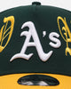 New Era Oakland Athletics 'Goth Script' 9FORTY A-Frame Snapback Green/Gold