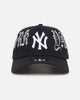 New Era New York Yankees 'Gothic Script' 9FORTY A-Frame Snapback Navy/Grey
