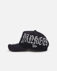 New Era New York Yankees 'Gothic Script' 9FORTY A-Frame Snapback Navy/Grey