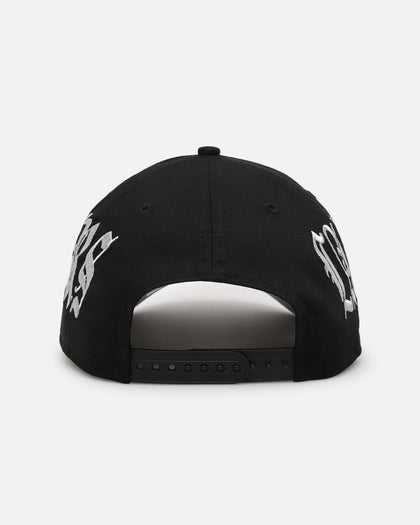 New Era Las Vegas Raiders 'Goth Script' 9FORTY A-Frame Snapback Black/Grey