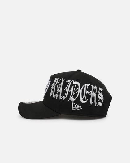 New Era Las Vegas Raiders 'Goth Script' 9FORTY A-Frame Snapback Black/Grey
