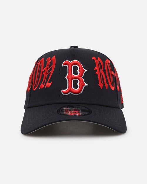 New Era Boston Red Sox 'Gothic Script' 9FORTY A-Frame Snapback Scarlet/Navy