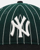 New Era New York Yankees 9FIFTY Retro Melton Pinstripe Strapback Dark Green/Black