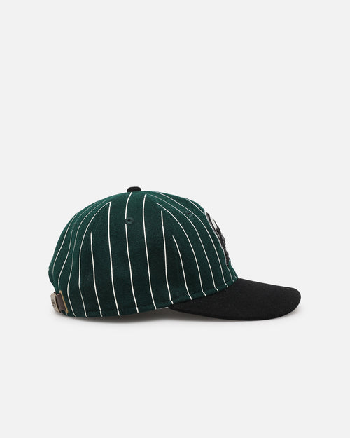New Era Miami Dolphins 9FIFTY Retro Melton Pinstripe Strapback Dark Green/Black