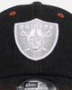 New Era Las Vegas Raiders "Black Denim" Classic Casual Strapback Black Denim/Rust Contrast