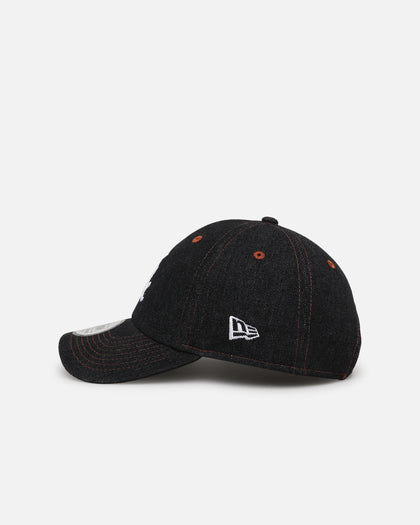 New Era Chicago White Sox "Black Denim" Classic Casual Strapback Black Denim/Rust Contrast