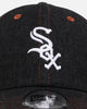 New Era Chicago White Sox "Black Denim" Classic Casual Strapback Black Denim/Rust Contrast