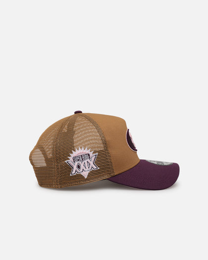 New Era San Francisco 49ers 'Rustic Rose' 9FORTY A-Frame Trucker Snapback Wheat