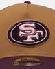 New Era San Francisco 49ers 'Rustic Rose' 9FORTY A-Frame Trucker Snapback Wheat