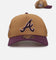 New Era Atlanta Braves 'Rustic Rose' 9FORTY A-Frame Trucker Snapback Wheat