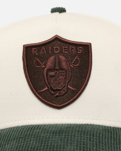 New Era Oakland Raiders 'Chrome White Green' Corduroy Visor 9FORTY A-Frame Snapback Chrome