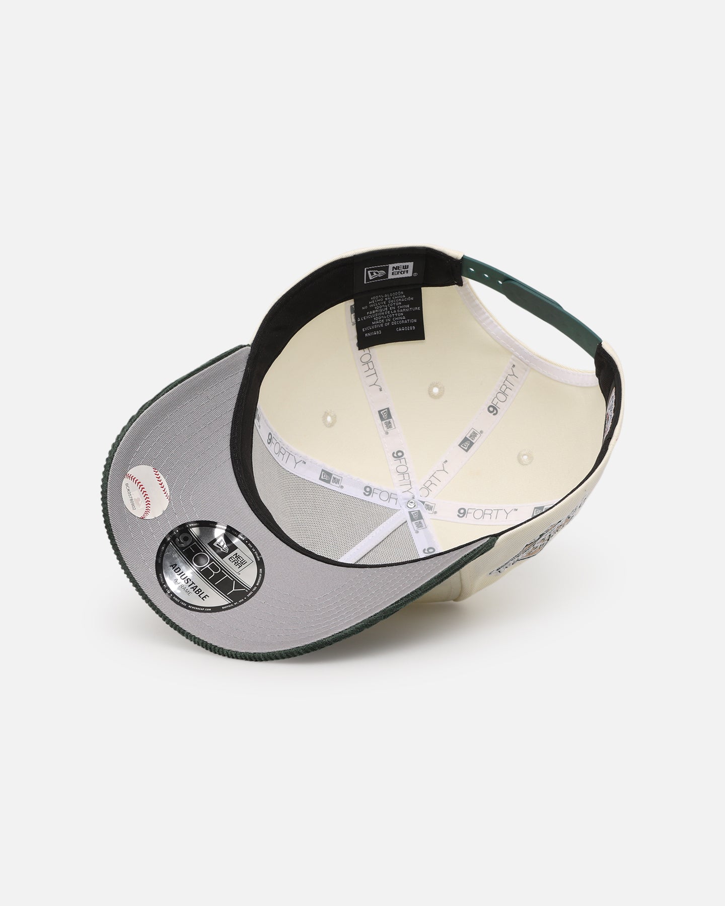 New Era Los Angeles Dodgers 'Chrome White Green' Corduroy Visor