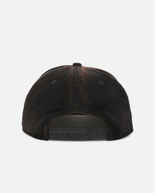 New Era Sydney Roosters 'NRL Golfer Washed Black' Pre-Curved Corduroy Golfer Snapback Washed Black