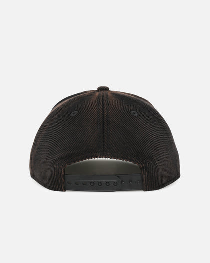 New Era Parramatta Eels 'NRL Golfer Washed Black' Pre-Curved Corduroy Golfer Snapback Washed Black