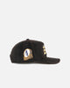 New Era Parramatta Eels 'NRL Golfer Washed Black' Pre-Curved Corduroy Golfer Snapback Washed Black