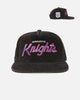 New Era Newcastle Knights 'NRL Golfer Washed Black' Pre-Curved Corduroy Golfer Snapback Washed Black