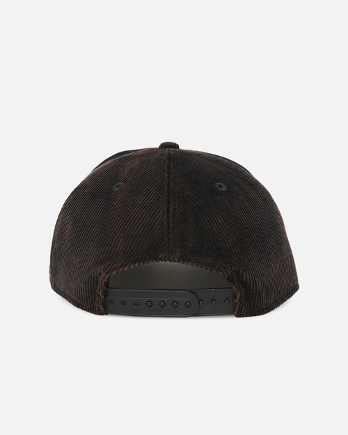 New Era Manly Warringah Sea Eagles 'NRL Golfer Washed Black' Pre-Curved Corduroy Golfer Snapback Washed Black