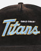 New Era Gold Coast Titans 'NRL Golfer Washed Black' Pre-Curved Corduroy Golfer Snapback Washed Black
