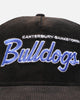 New Era Canterbury-Bankstown Bulldogs 'NRL Golfer Washed Black' Pre-Curved Corduroy Golfer Snapback Washed Black