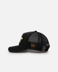 New Era New York Yankees 'Washed Cord Racer' Corduroy Golfer Trucker Snapback Washed Black