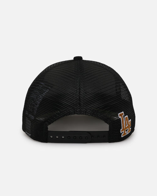 New Era Los Angeles Dodgers 'Washed Cord Racer' Corduroy Golfer Trucker Snapback Washed Black
