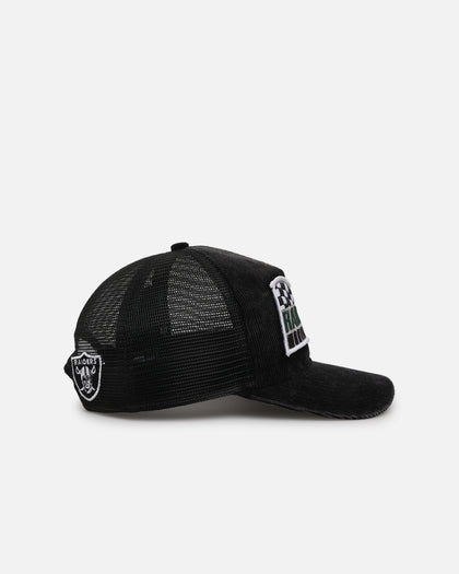 New Era Las Vegas Raiders 'Washed Cord Racer' Corduroy Golfer Trucker Snapback Washed Black