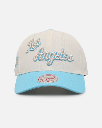 Mitchell & Ness Los Angeles Lakers 'Sky Blue' Pro Crown Snapback White Cream/Blue