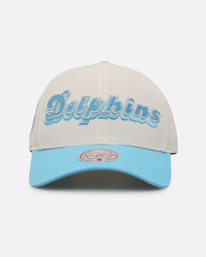 Mitchell & Ness Miami Dolphins 'Sky Blue' Pro Crown Snapback White Cream/Blue