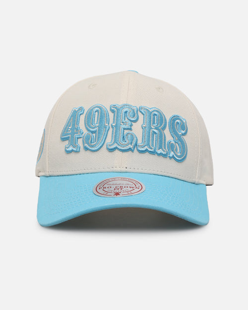 Mitchell & Ness San Francisco 49ers 'Sky Blue' Pro Crown Snapback White Cream/Blue