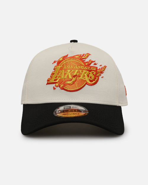 New Era Los Angeles Lakers 'Flame' 9FORTY A-Frame Snapback Chrome White/Black