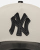 New Era New York Yankees 'Leather Visor' 9FORTY A-Frame Snapback Chrome White/Black