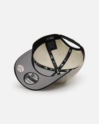 New Era New York Yankees 'Leather Visor' 9FORTY A-Frame Snapback Chrome White/Black