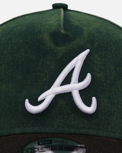 New Era Atlanta Braves 'Washed Green' 9FORTY A-Frame Strapback Green/Black