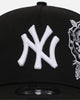 New Era New York Yankees 'Ornate Rose' 9FORTY A-Frame Snapback Black/White