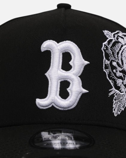 New Era Boston Red Sox 'Ornate Rose' 9FORTY A-Frame Snapback Black/White