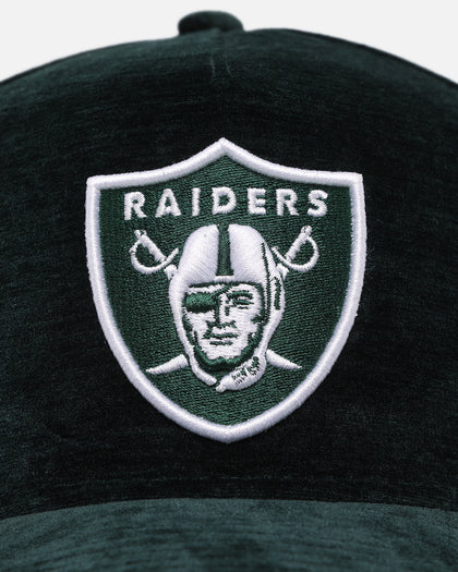 New Era Las Vegas Raiders 'Plush Chenille' 9FORTY A-Frame Snapback Dark Green