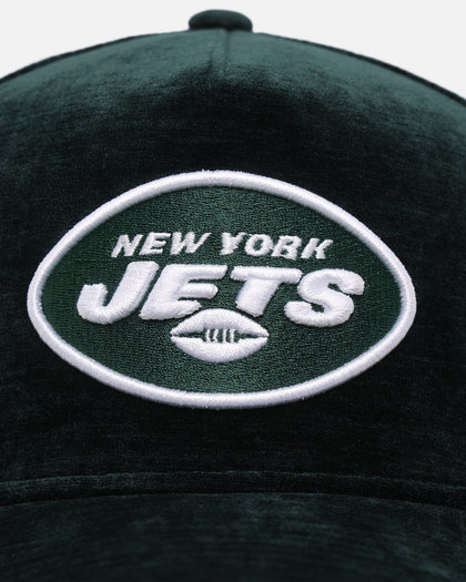New Era New York Jets 'Plush Chenille' 9FORTY A-Frame Snapback Dark Green