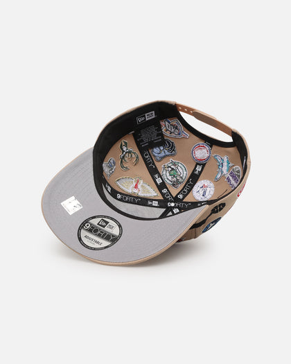 New Era NBA 'All Over Leagues' 9FORTY A-Frame Snapback Camel