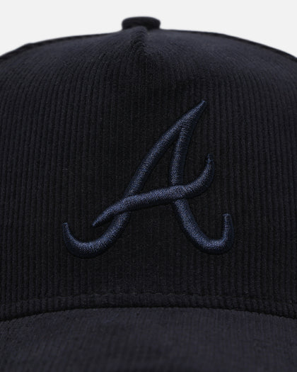 New Era Atlanta Braves 'Navy Tonal Cord' 9FORTY A-Frame Corduroy Snapback Navy