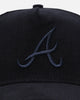 New Era Atlanta Braves 'Navy Tonal Cord' 9FORTY A-Frame Corduroy Snapback Navy
