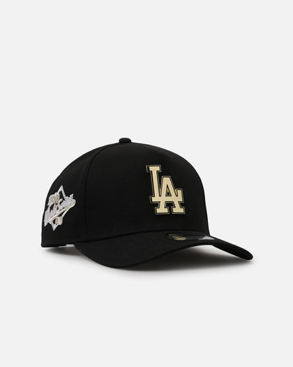 New Era Los Angeles Dodgers 'Gold Medal Badge' 9FORTY A-Frame Snapback Black/White/Green
