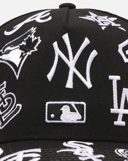 New Era MLB 'All Over Leagues' 9FORTY A-Frame Snapback Black