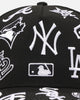 New Era MLB 'All Over Leagues' 9FORTY A-Frame Snapback Black