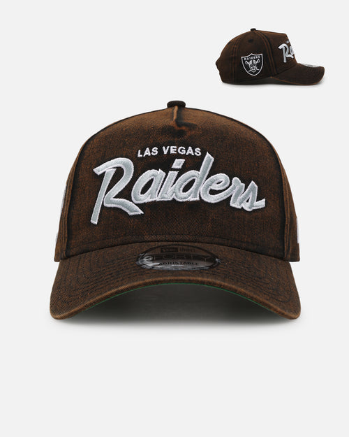 New Era Las Vegas Raiders 'Black Washed Official Team Color' 9FORTY A-Frame Snapback Washed Black