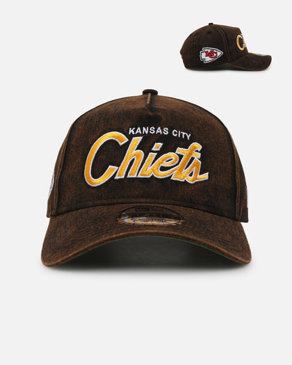 New Era Kansas City Chiefs 'Black Washed Official Team Color' 9FORTY A-Frame Snapback Washed Black