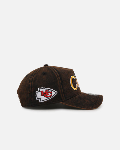New Era Kansas City Chiefs 'Black Washed Official Team Color' 9FORTY A-Frame Snapback Washed Black