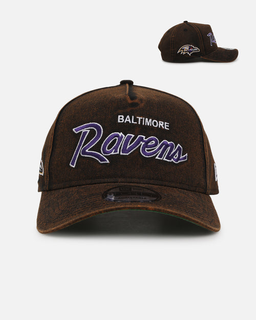 New Era Baltimore Ravens 'Black Washed Official Team Color' 9FORTY A-Frame Snapback Washed Black