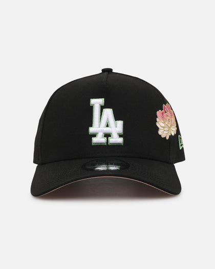 New Era Los Angeles Dodgers 'Satin Flower' 9FORTY A-Frame Snapback Black/Pink