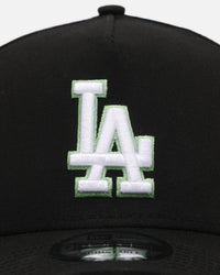 New Era Los Angeles Dodgers 'Satin Flower' 9FORTY A-Frame Snapback Black/Pink