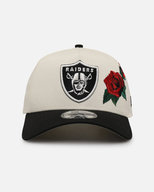 New Era Las Vegas Raiders 'Chrome Black Roses' 9FORTY A-Frame Snapback Chrome/Black
